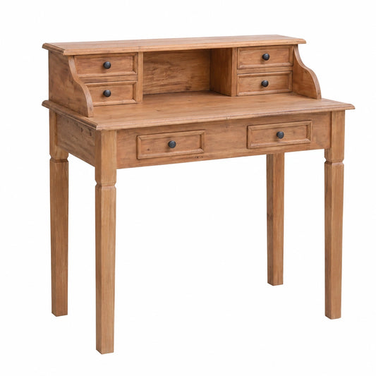 bureau-en-bois-massif-rustique-avec-tiroirs-sqvove2981uc